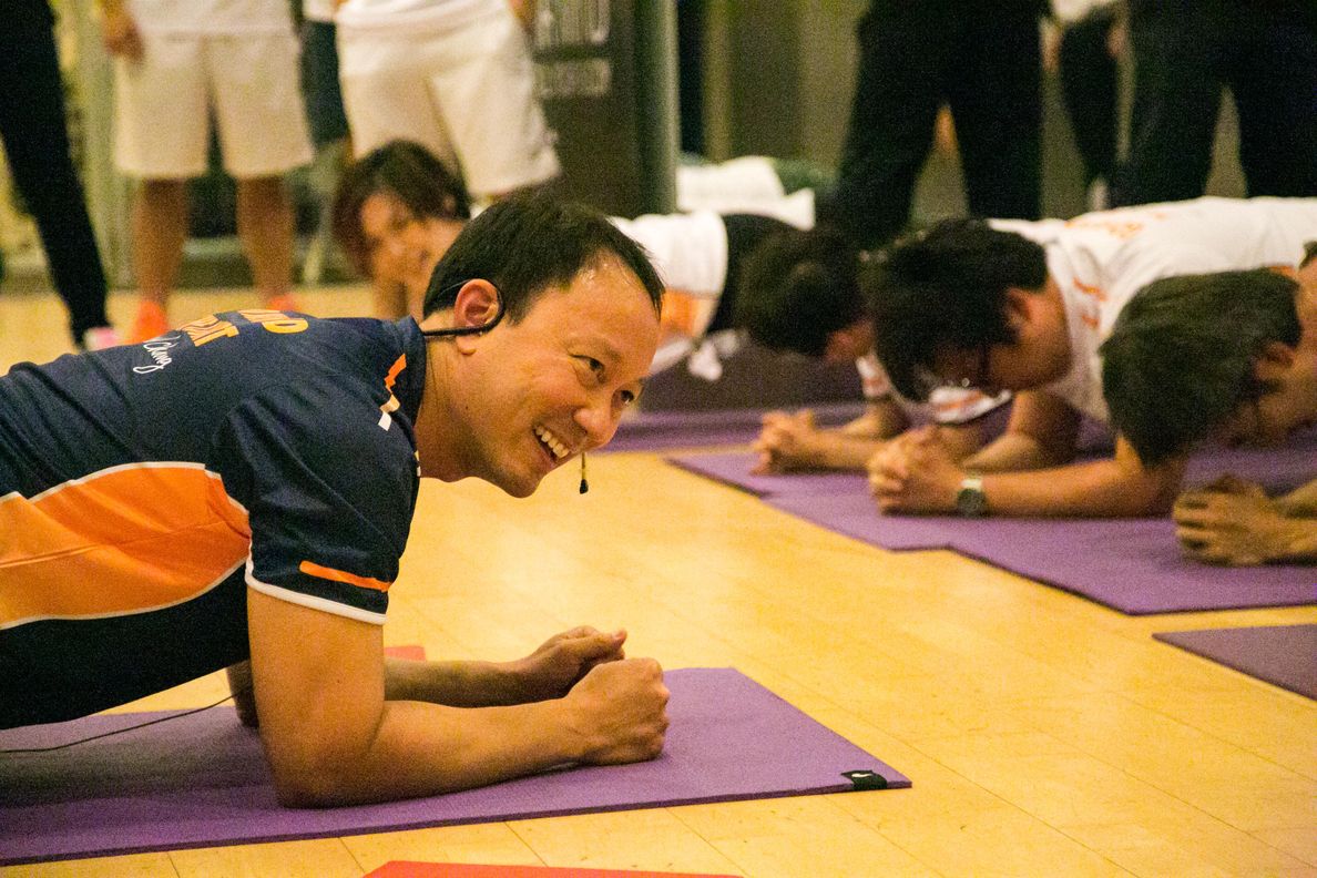 California Fitness's ambassador, the Tennis legend Michael Chang