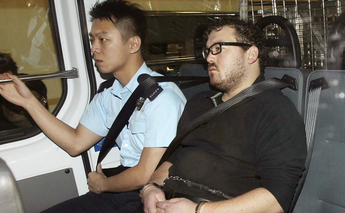 A British man charged with murder on Monday. Photo: Felix Wong