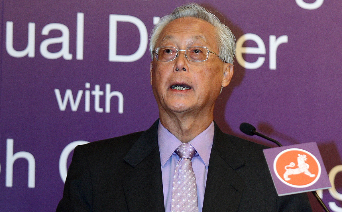 Goh Chok Tong speaks at the Marriott hotel in Hong Kong in this file picture from 2008. Photo: SCMP Pictures