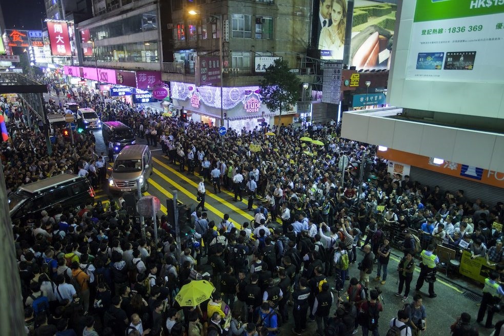 Citizens “shopping” in Mongkok. Photo: SCMP