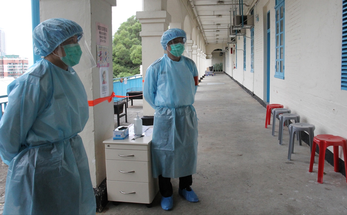 Department of Health's Ebola drill on December 1. Photo: May Tse