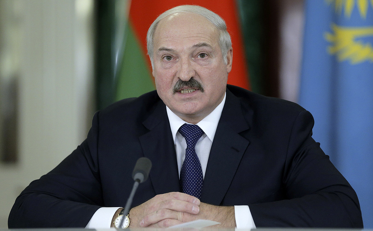 Belarus President Lukashenko speaks at the Kremlin in Moscow on Tuesday. Photo: Reuters