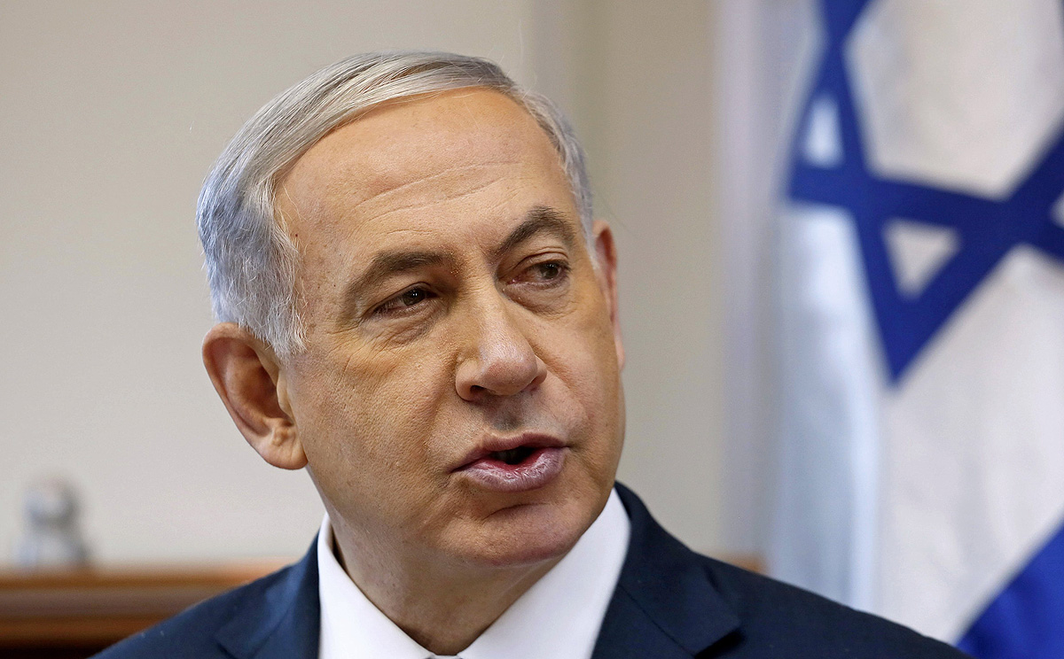 Israeli Prime Minister Netanyahu attends cabinet meeting in Jerusalem. Photo: Reuters