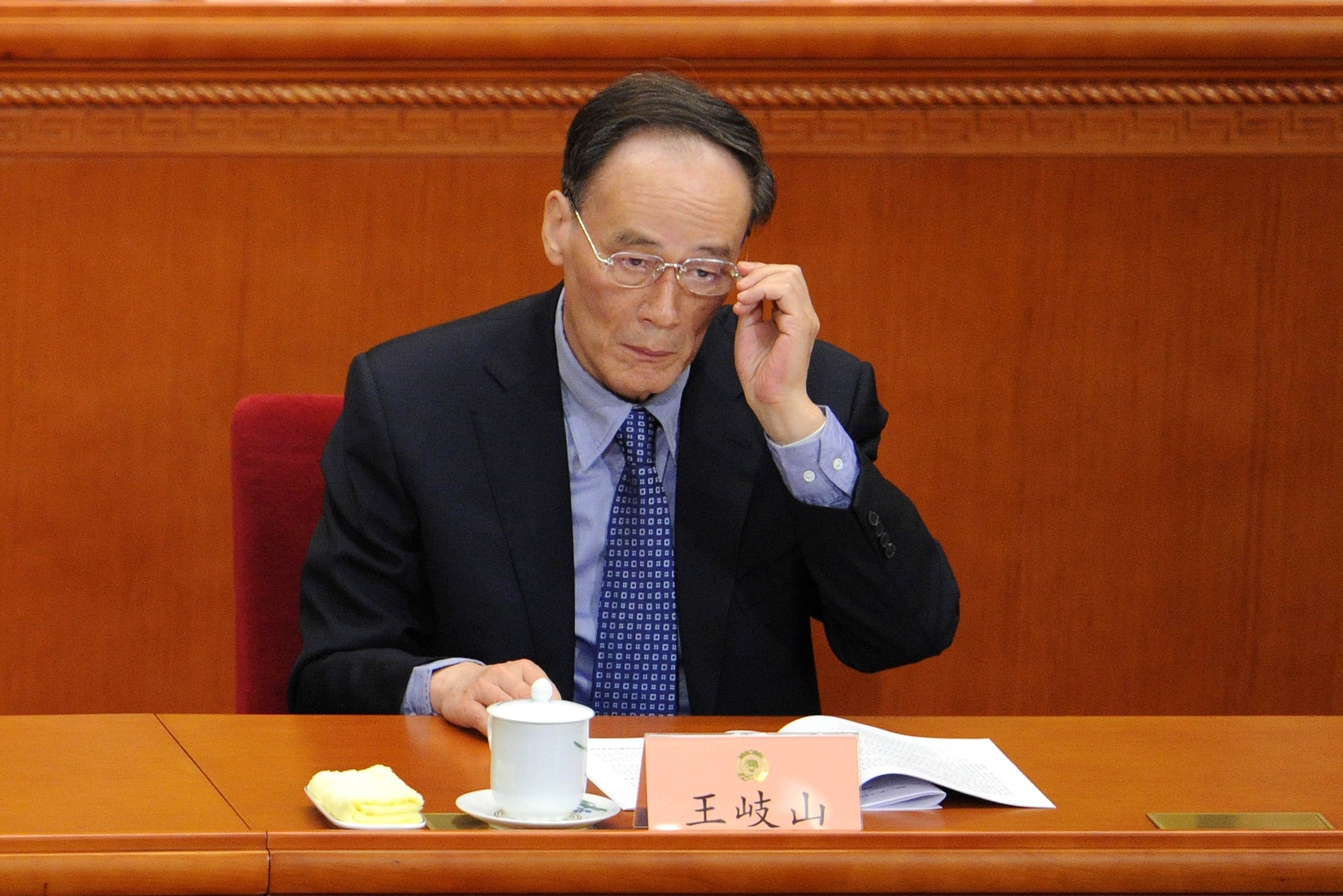 Wang Qishan, secretary of China's Central Commission for Discipline Inspection, which said in one week it had dealt with more than 150 cases involving officials violating Communist Party disciplinary rules. Photo: AFP