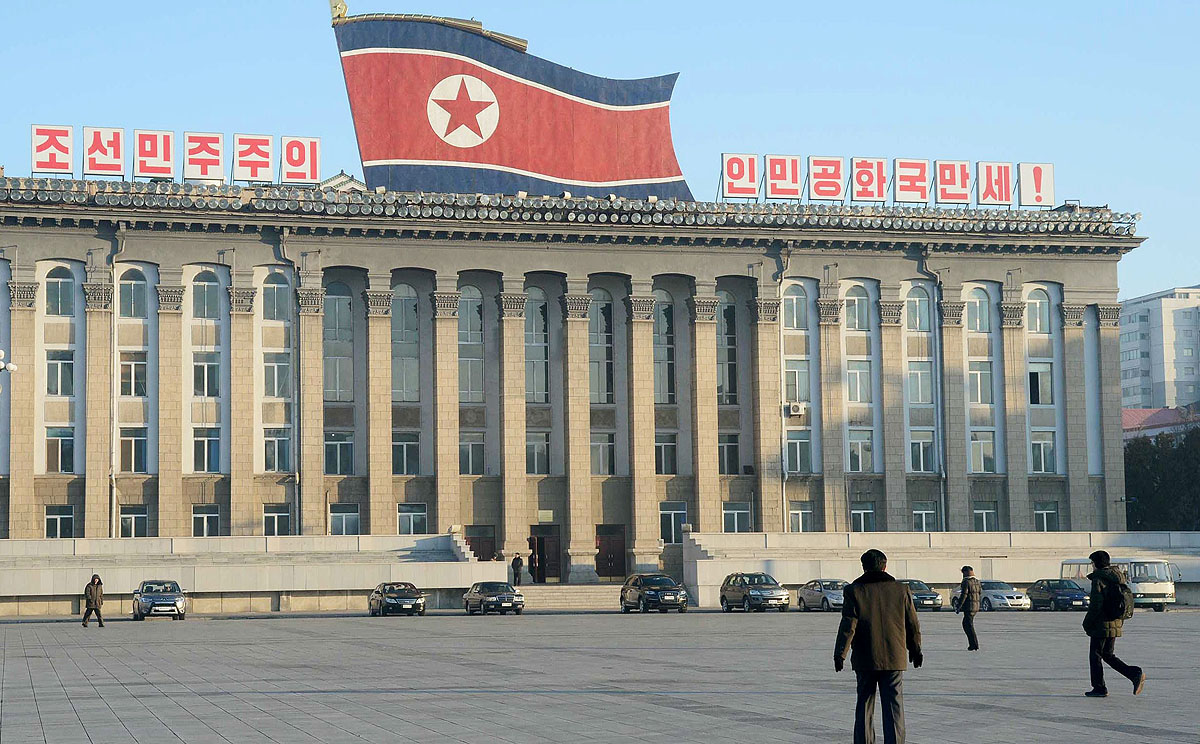 Kim Il-sung Square in the centre of Pyongyang, north Korea on Friday. Photo: AP