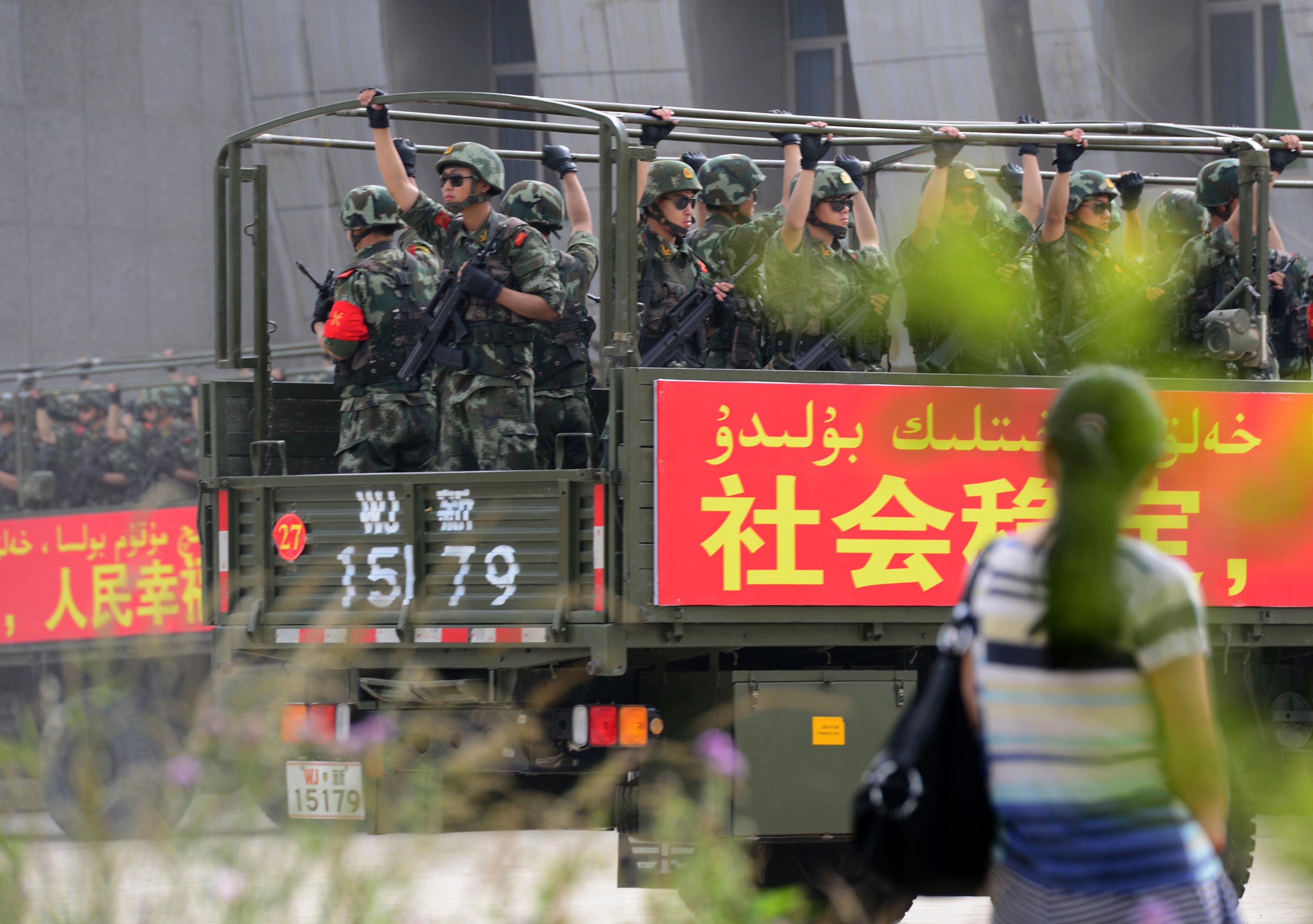 Security has been increased in China's Xinjiang region in the past year following a spate of deadly attacks. Photo: AFP