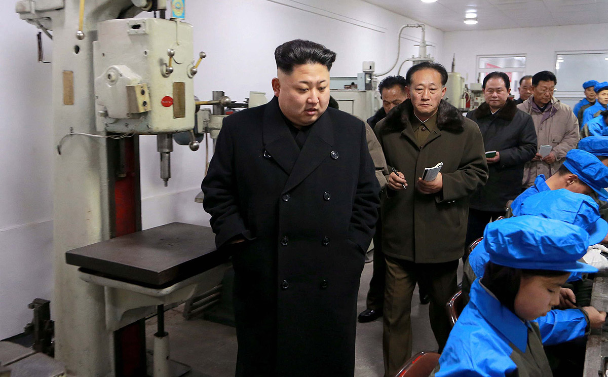 North Korea leader Kim Jong-un inspects a machine factory in Pyongyang in this file picture released by the official Korean Central News Agency on Friday. Photo: AFP