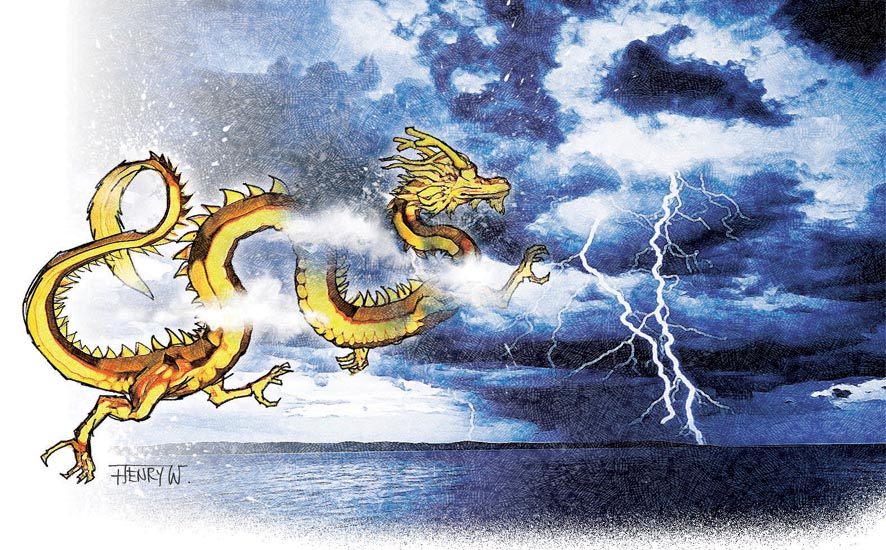 A slowing dragon is heading towards a global perfect storm. 
