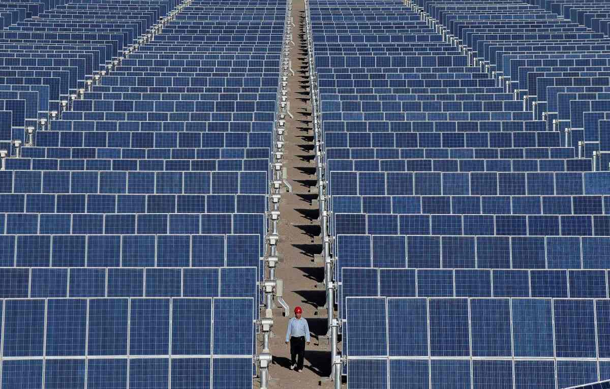 A large solar power plant near Dunhuang , Gansu province is part of China''s rapidly growing green energy capacity. Photo: Reuters