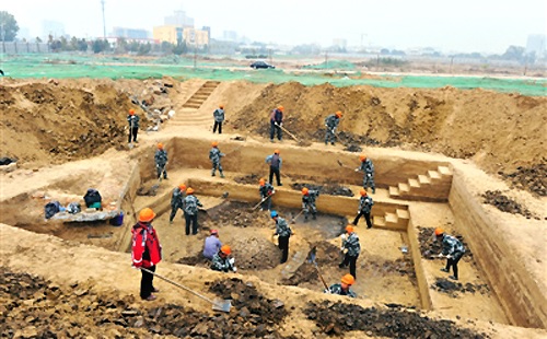 The tomb complex discovered in Beijing spans some 1,100 years. Photo: Beijing Administration of Cultural Heritage