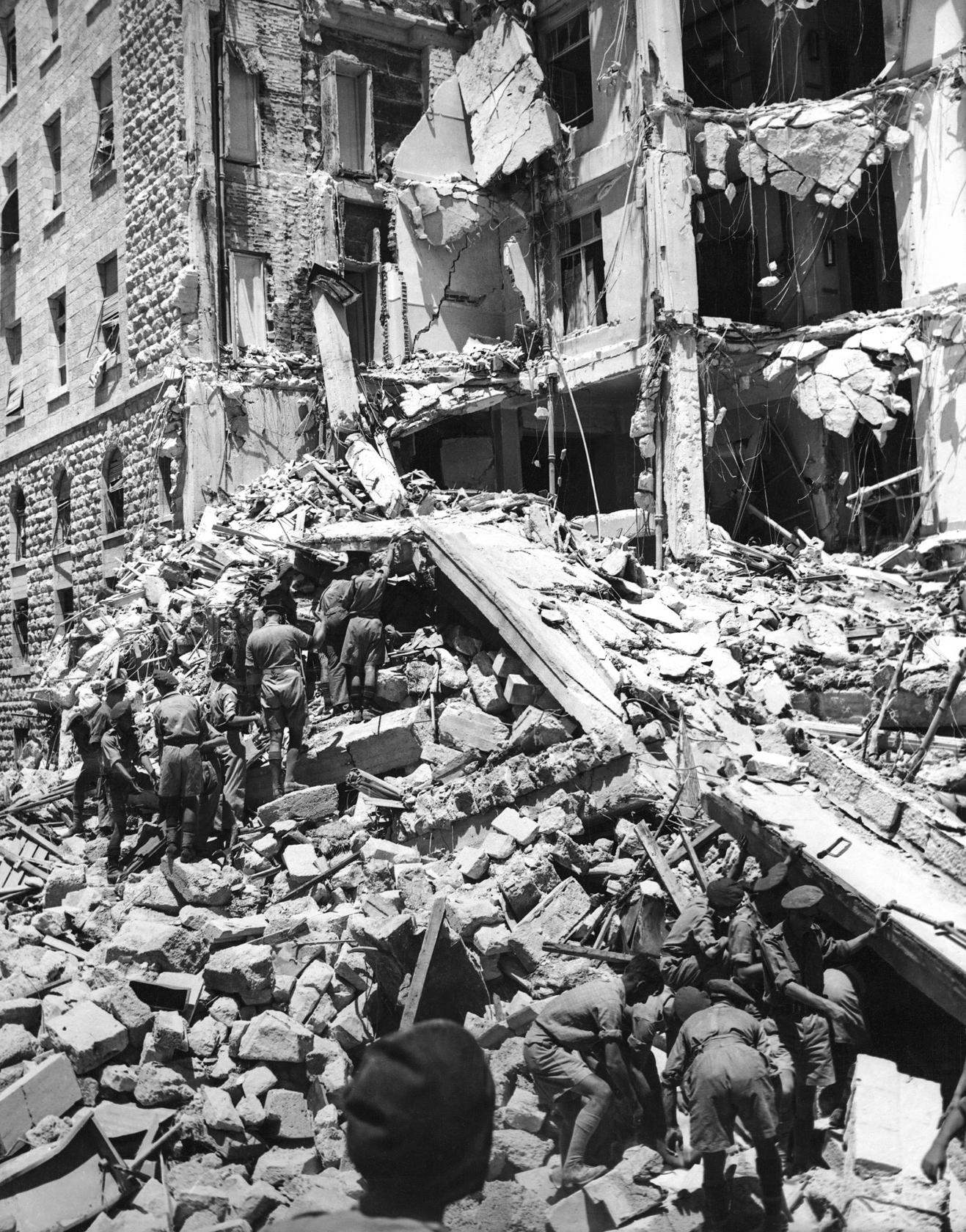 Jerusalem's King David Hotel, the British Army headquarters in Palestine, was bombed by Irgun in July 1946, killing 92 people. Photo: Corbis