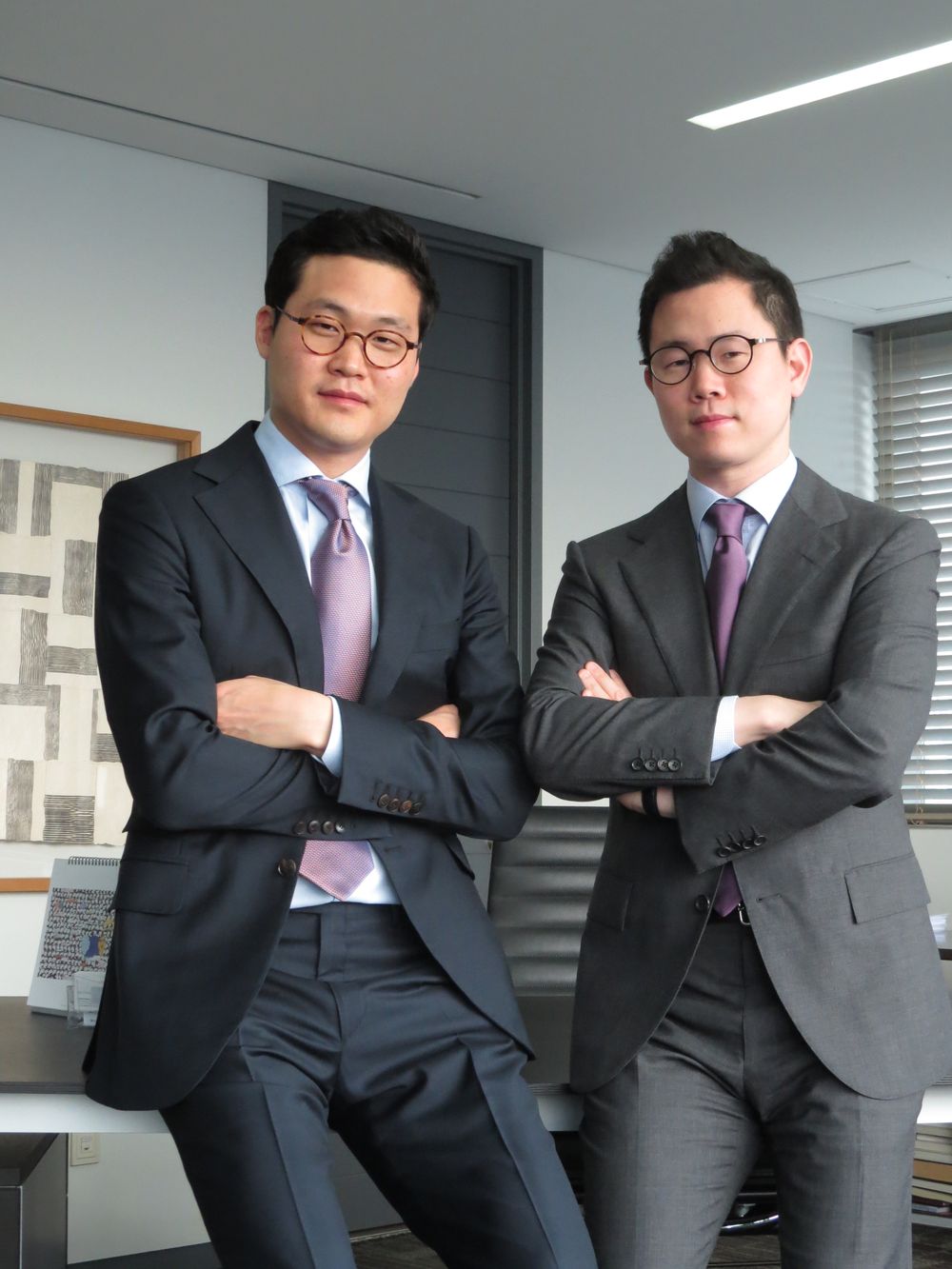 (From left): Kim Joon-koo, vice-president for strategic planning, and Kim Joon-hong, CEO