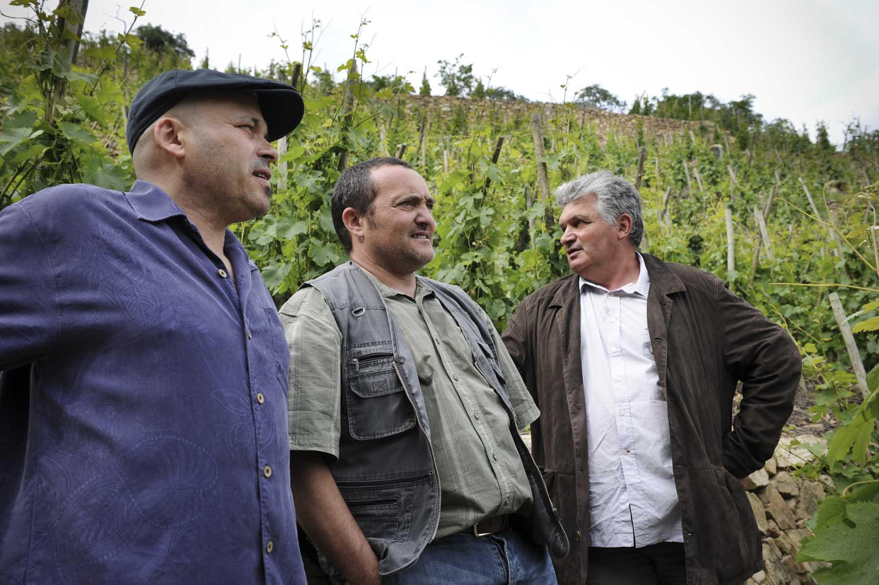 From left: Northern Rhone winemakers Francois Villard, Yves Cuilleron and Pierre Gaillard teamed up in 1996 to produce the Vins de Vienne label.