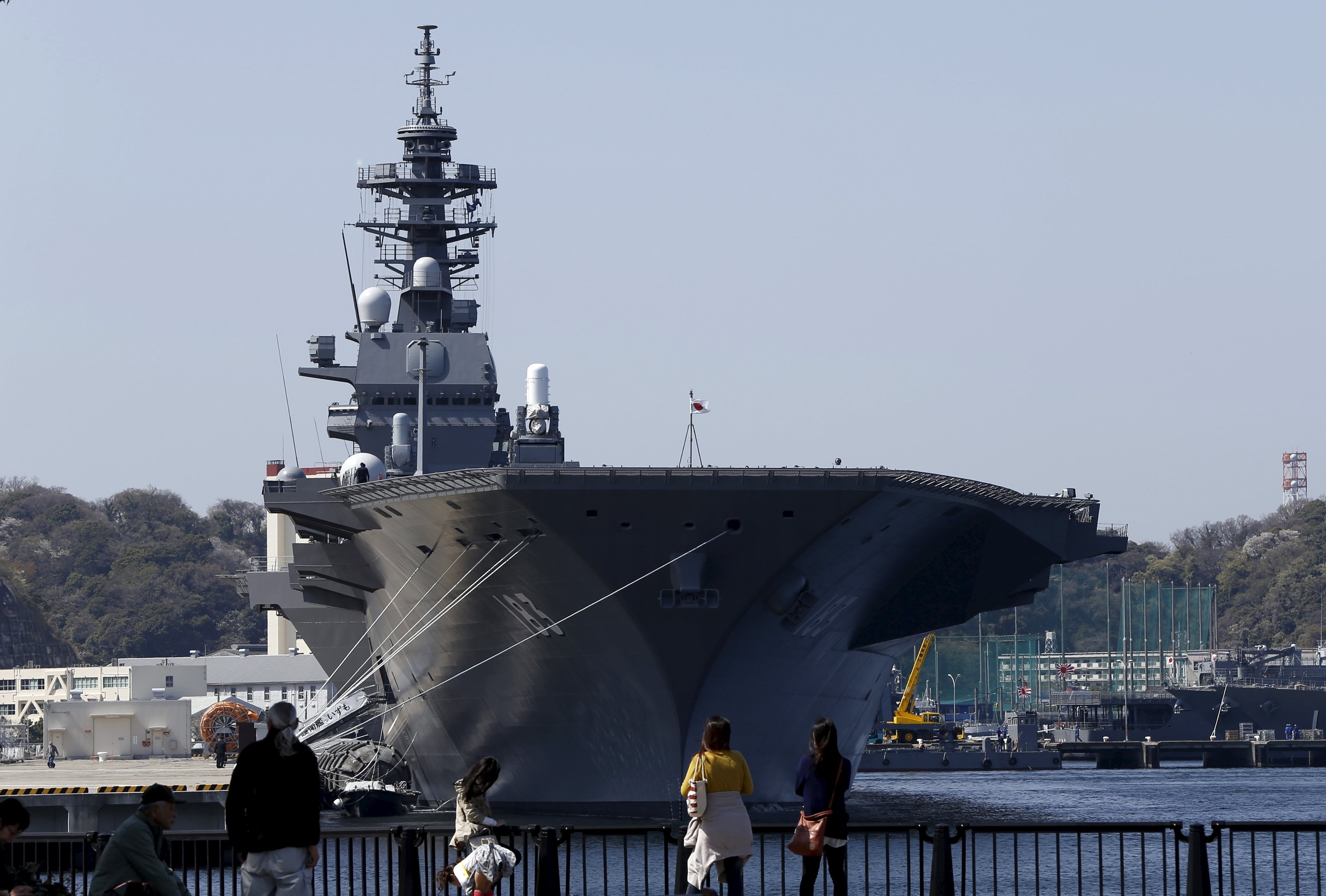 Japan Maritime Self-Defence Force's biggest warship, Izumo. Photo: Reuters