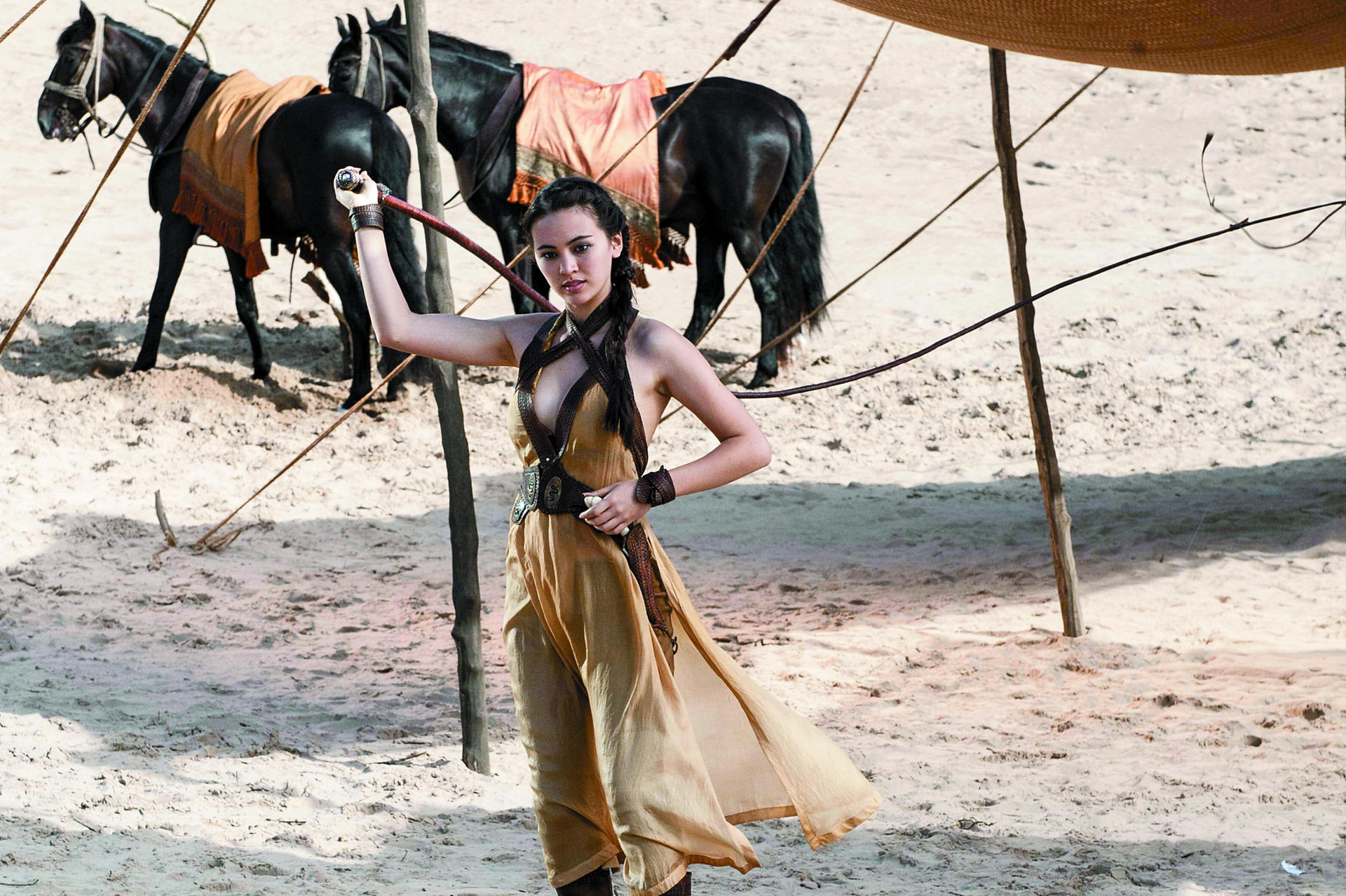 "The whip represents who Nymeria is," Henwick says of her character in the hit series.