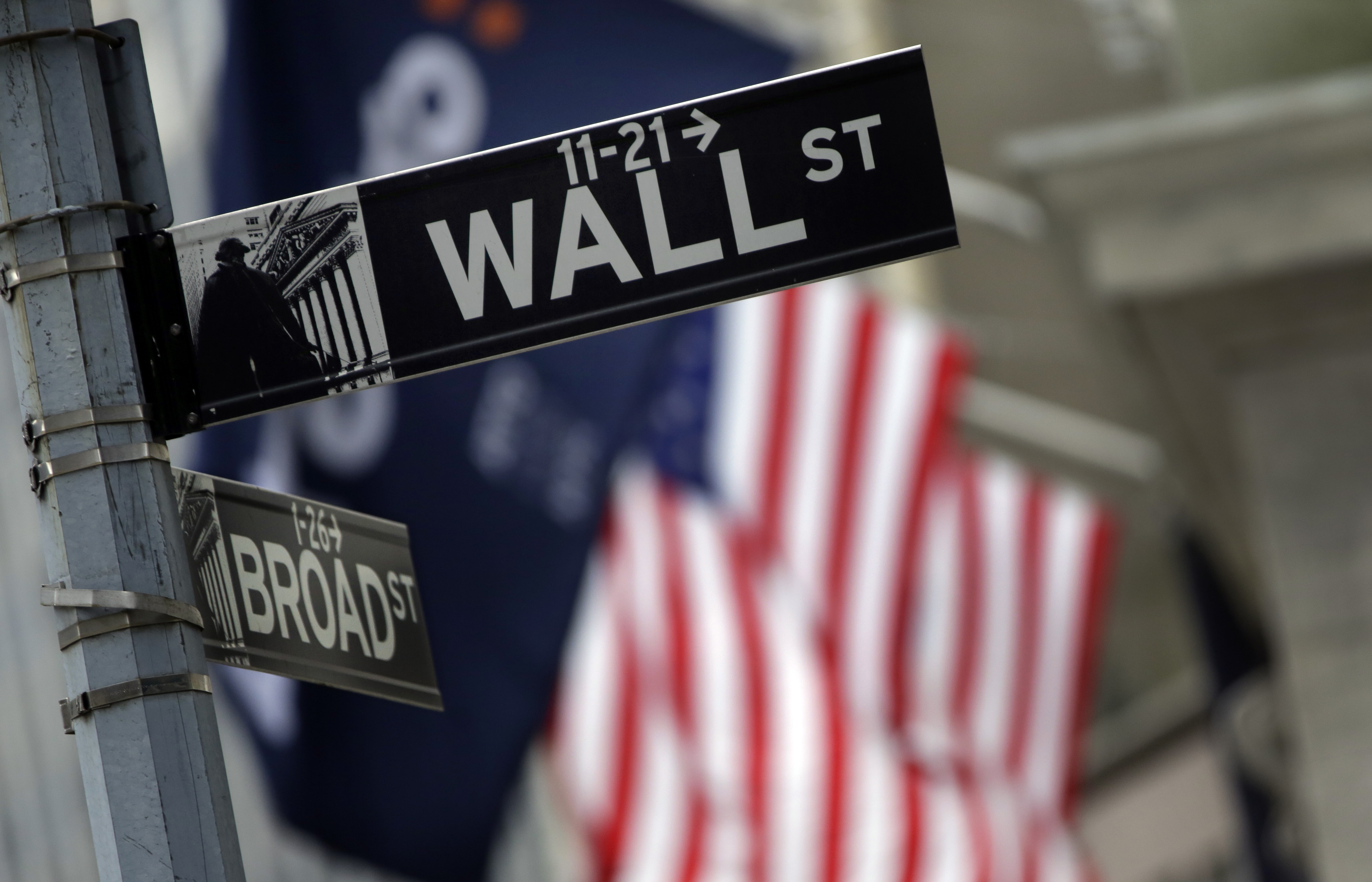 Wall Street in New York city. Photo: AP