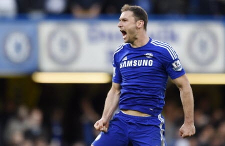 Chelsea's Branislav Ivanovic was called for a rare foul throw. Photo: Reuters