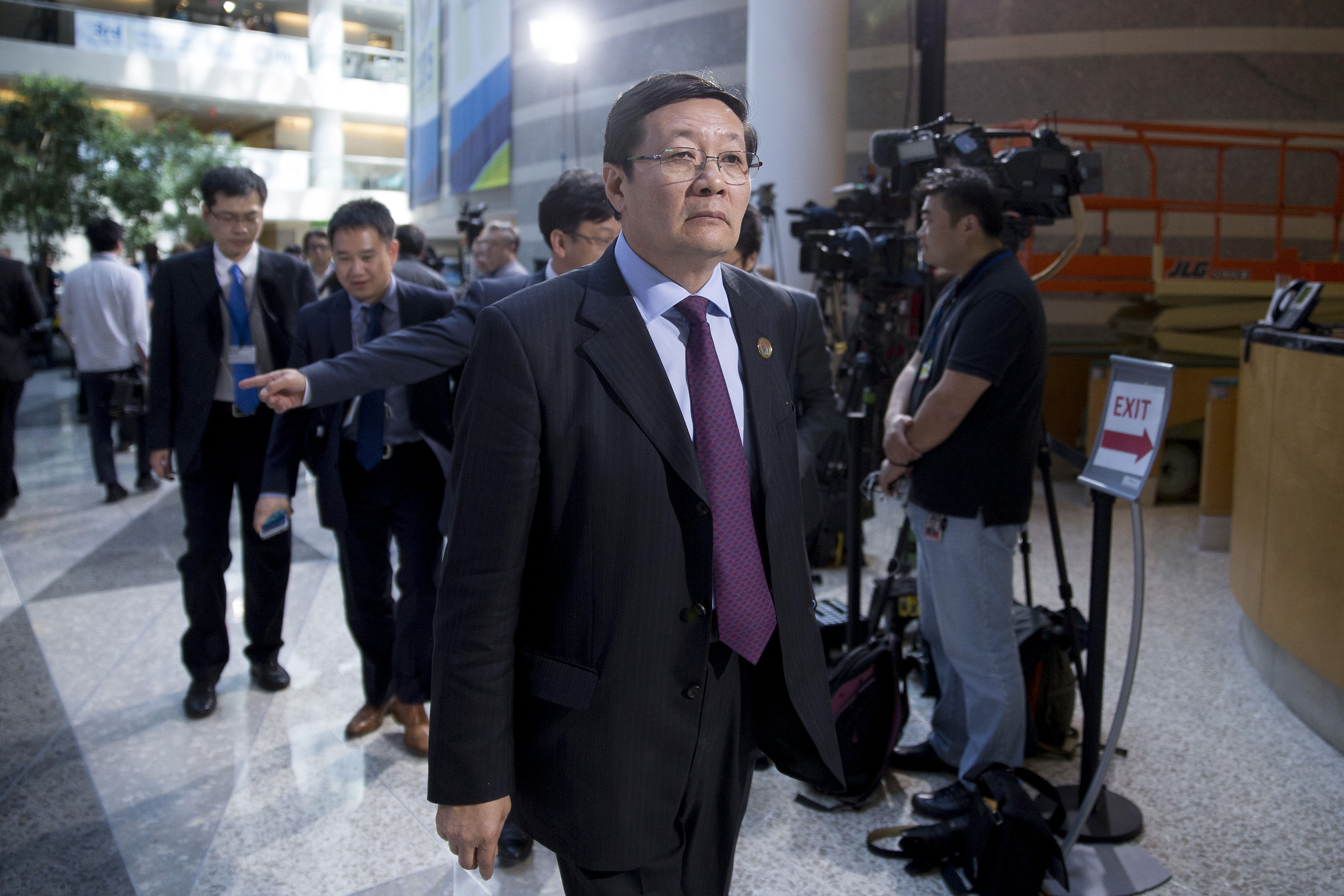 China Finance Minister Lou Jiwei attends the International Monetary Fund meetings in the US as Beijing takes steps to reshape the international financial monetary system. Photo: Bloomberg