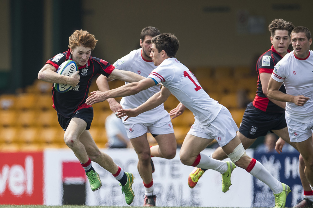 Co-captain Hugo Stiles was a key member of the Hong Kong U20s who were narrowly beaten by Canada 33-30 in the 2014 Junior World Rugby Trophy at HKFC. Photos: HKRFU