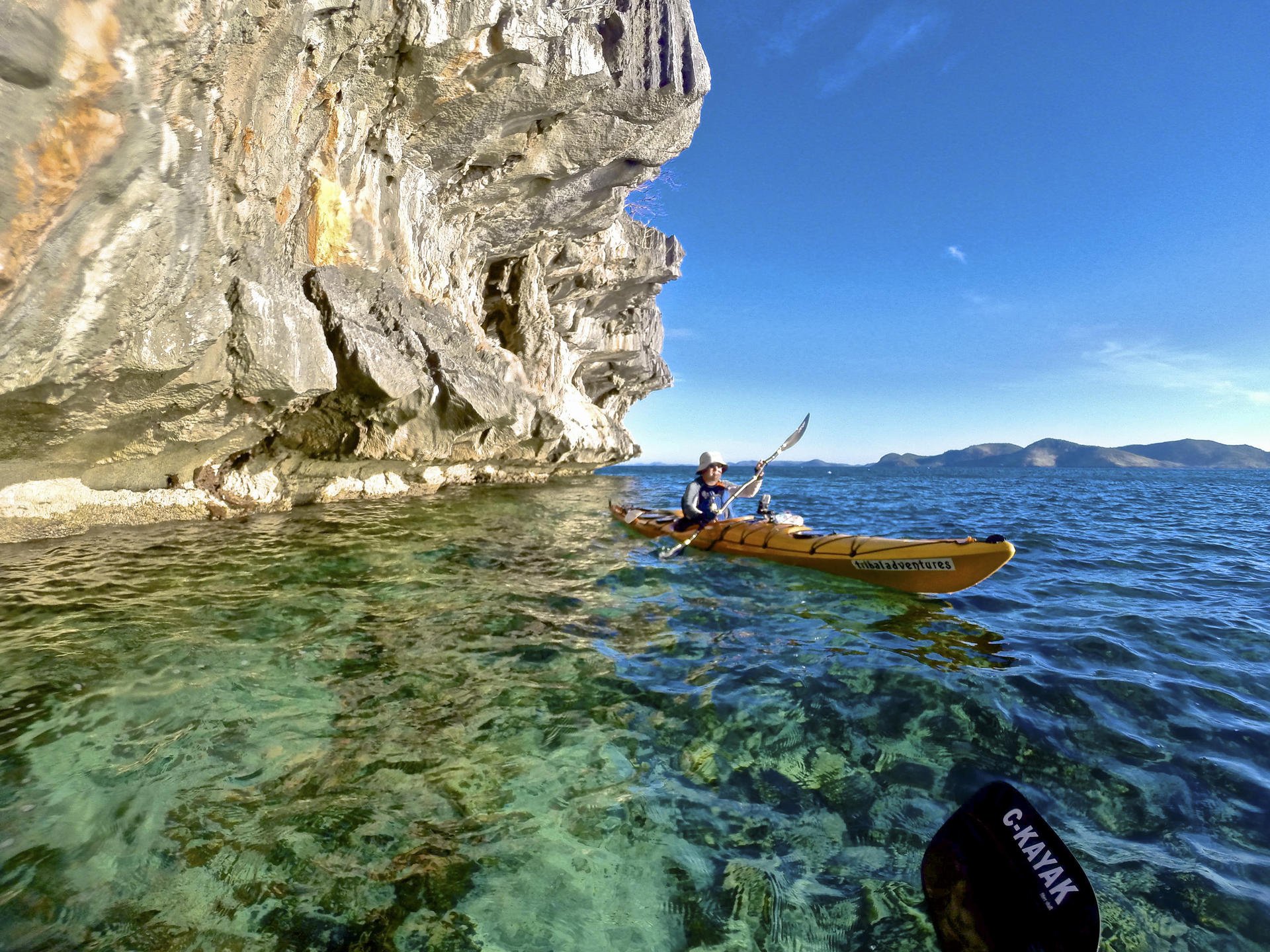 Kayaking in the waters around Busuanga Island, in Palawan, the Philippines. Photos: Cameron Dueck