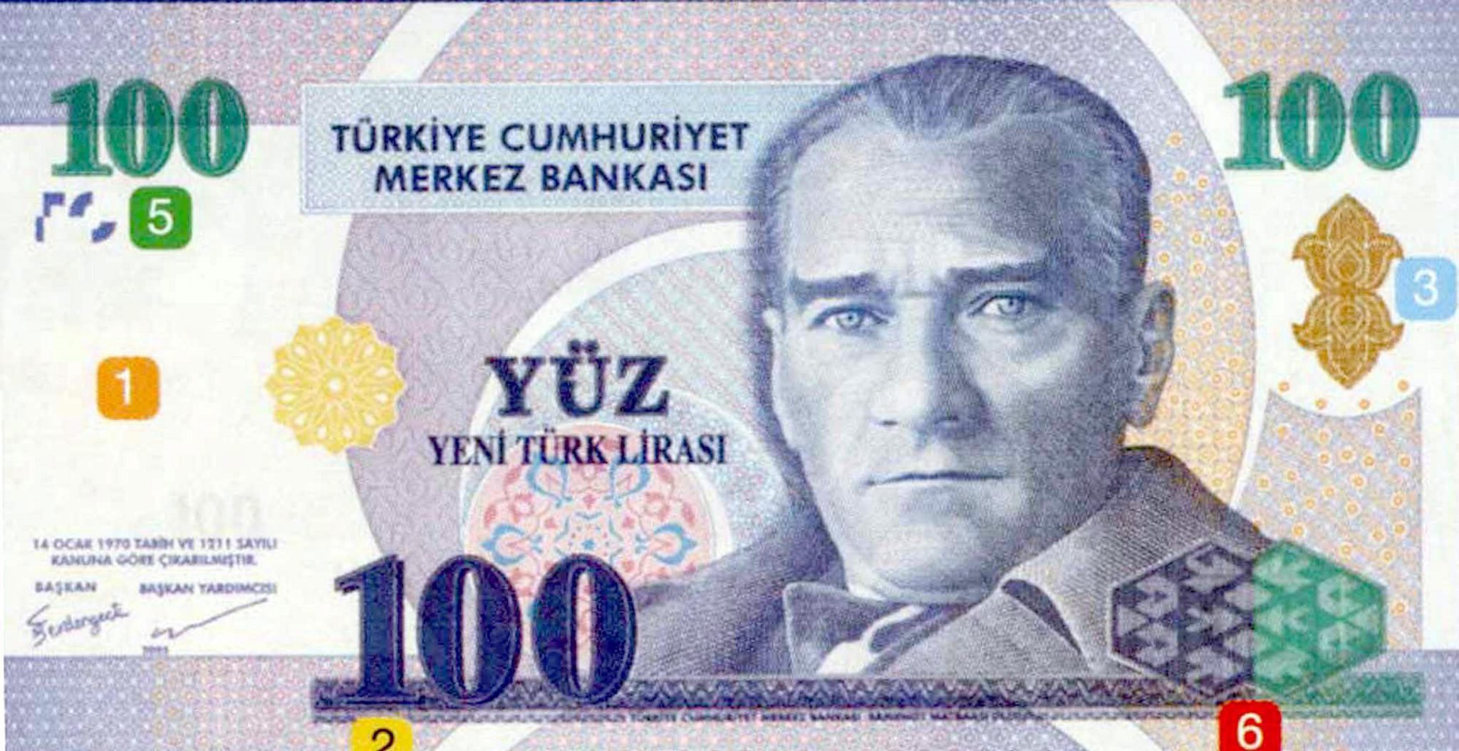 A 100 lira note from Turkey. Moodys said countries like Turkey and South Africa are particularly vulnerable to the impact of a strong US dollar. Photo: EPA 