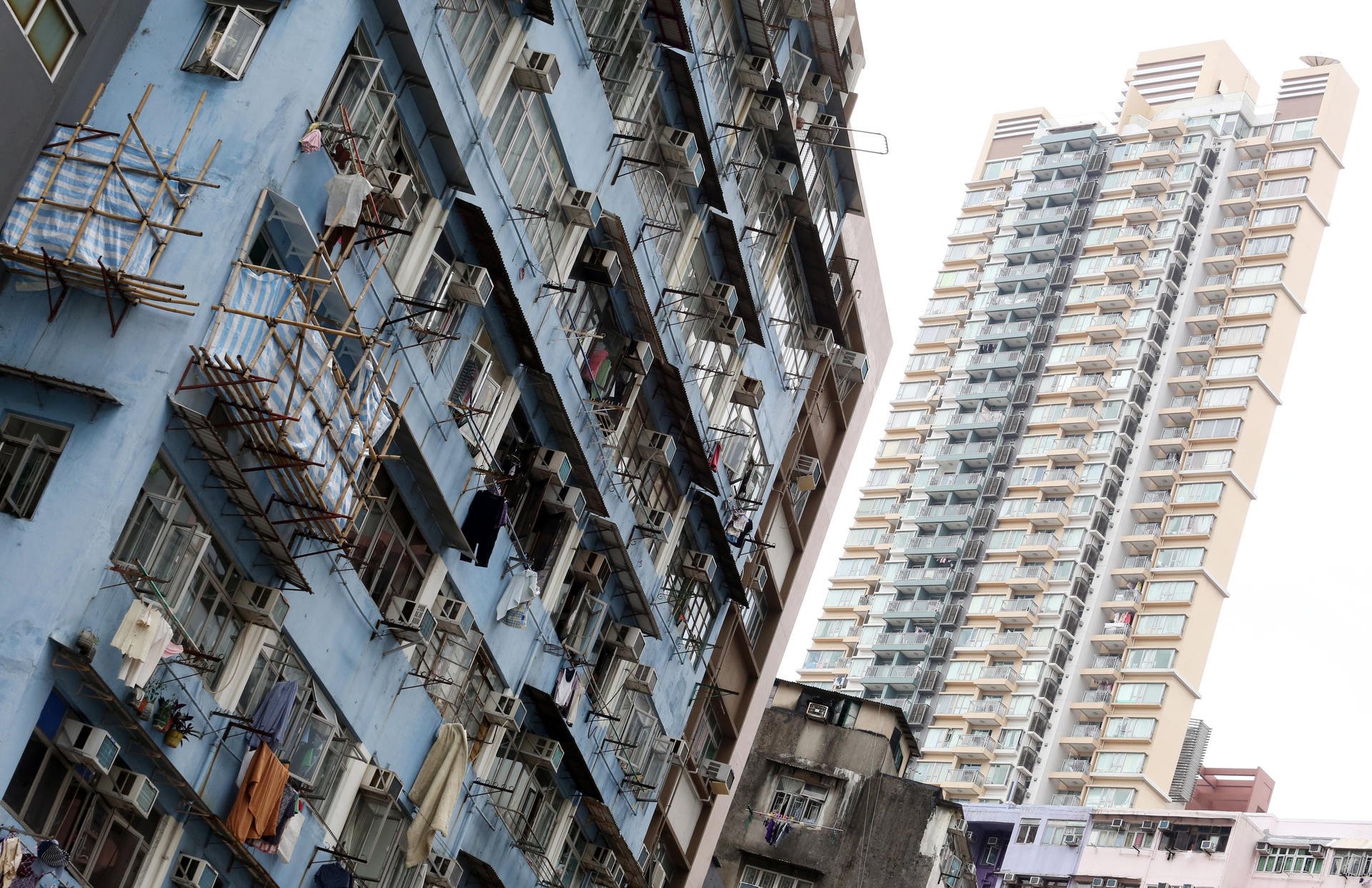 The building on the left is slated for redevelopment. Photo: SCMP Pictures