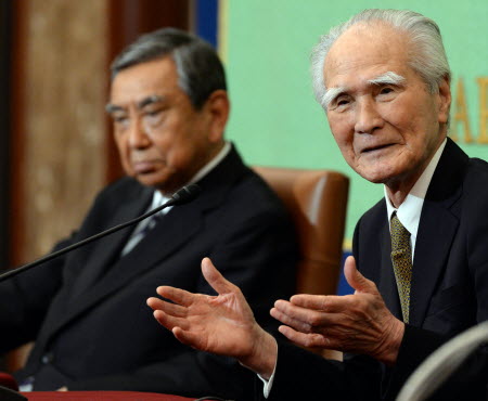Former Japanese Prime Minister Tomiichi Murayama, who  authored Japan’s landmark 1995 apology, speaks during a news conference in Tokyo. Photo: Xinhua