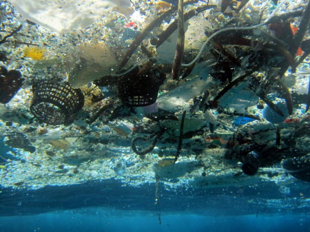 There are an estimated 5.25 trillion pieces of rubbish polluting the world’s oceans. Photo: AP