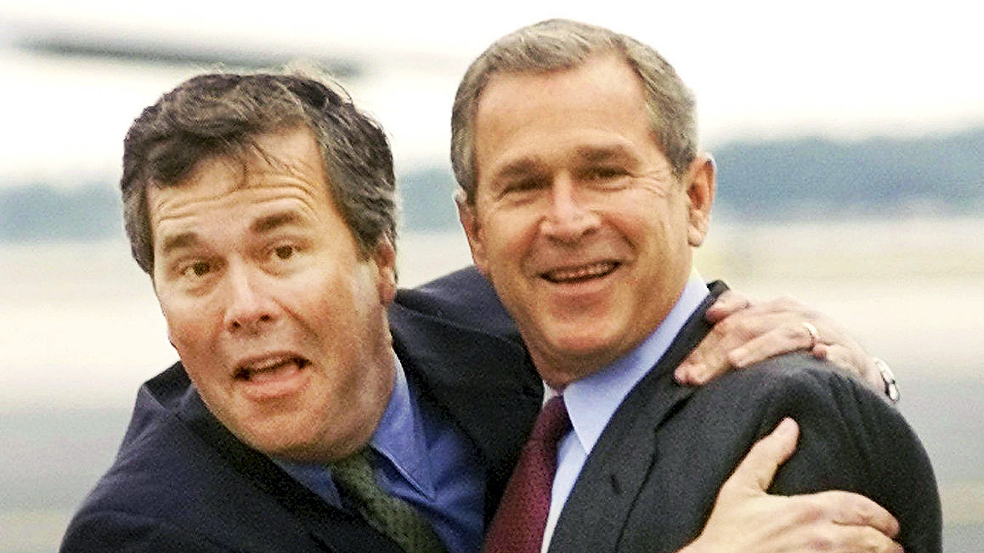 Jeb Bush (left) with his brother, former US President George W Bush, is due to enter an already-crowded Republican field. Photo: Reuters