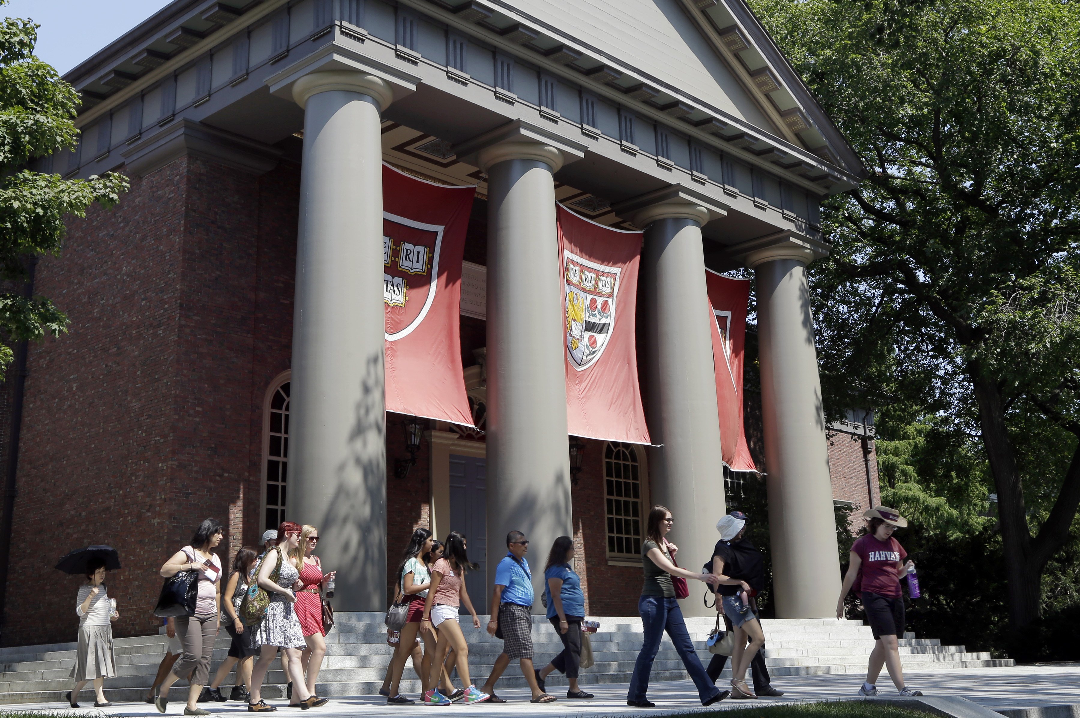 Harvard's campus in Cambridge, Massachusetts. The university denies being biased against Asian admissions. Photo: AP