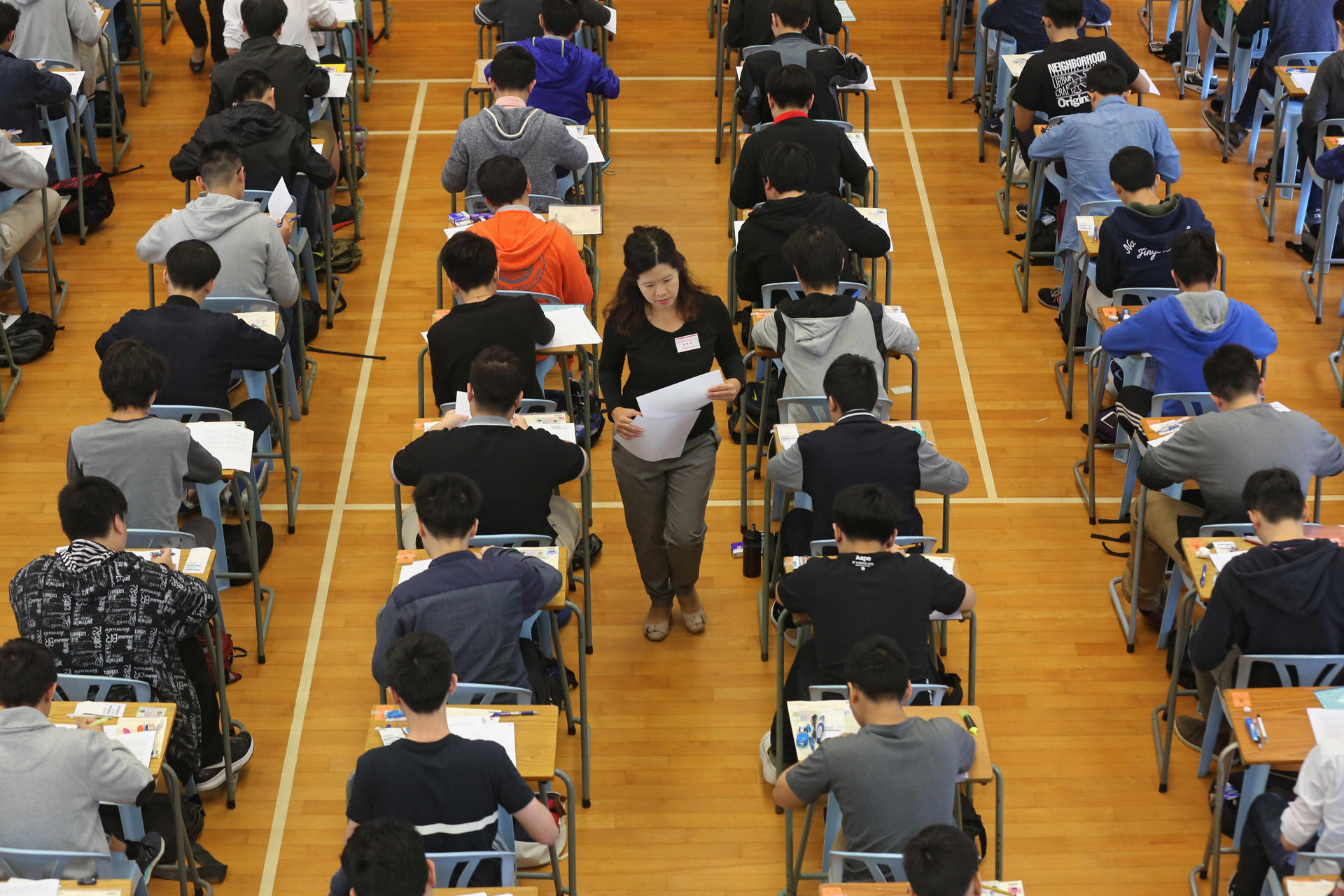 Students siting for the Diploma of Secondary Education exam. Photo: SCMP Pictures
