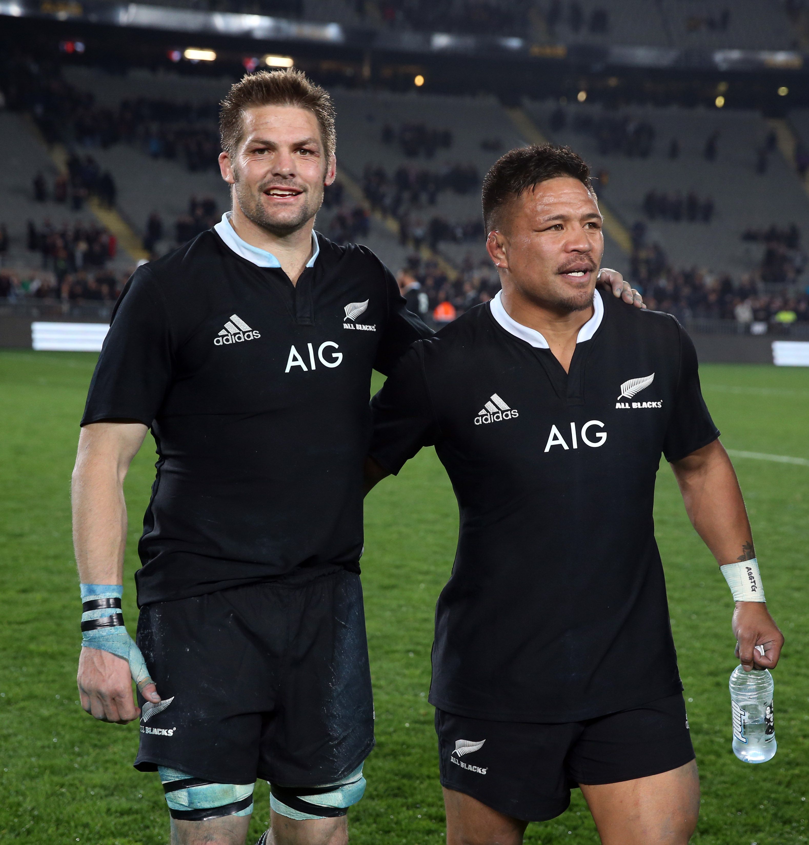 Captain Richie McCaw and hooker Keven Mealamu are expected to retire after this year's World Cup. Photos: AFP
