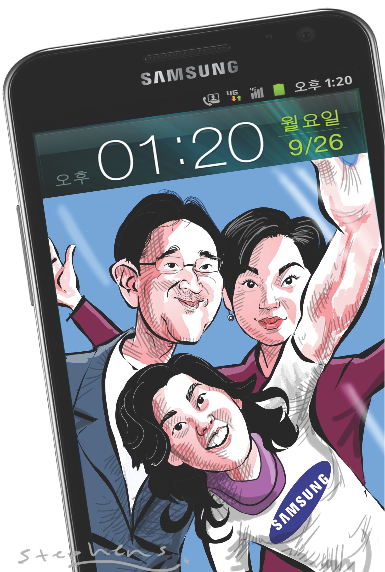 Samsung heir Lee Jae-yong's sisters also have roles in the Samsung empire.  Illustration: Craig Stephens