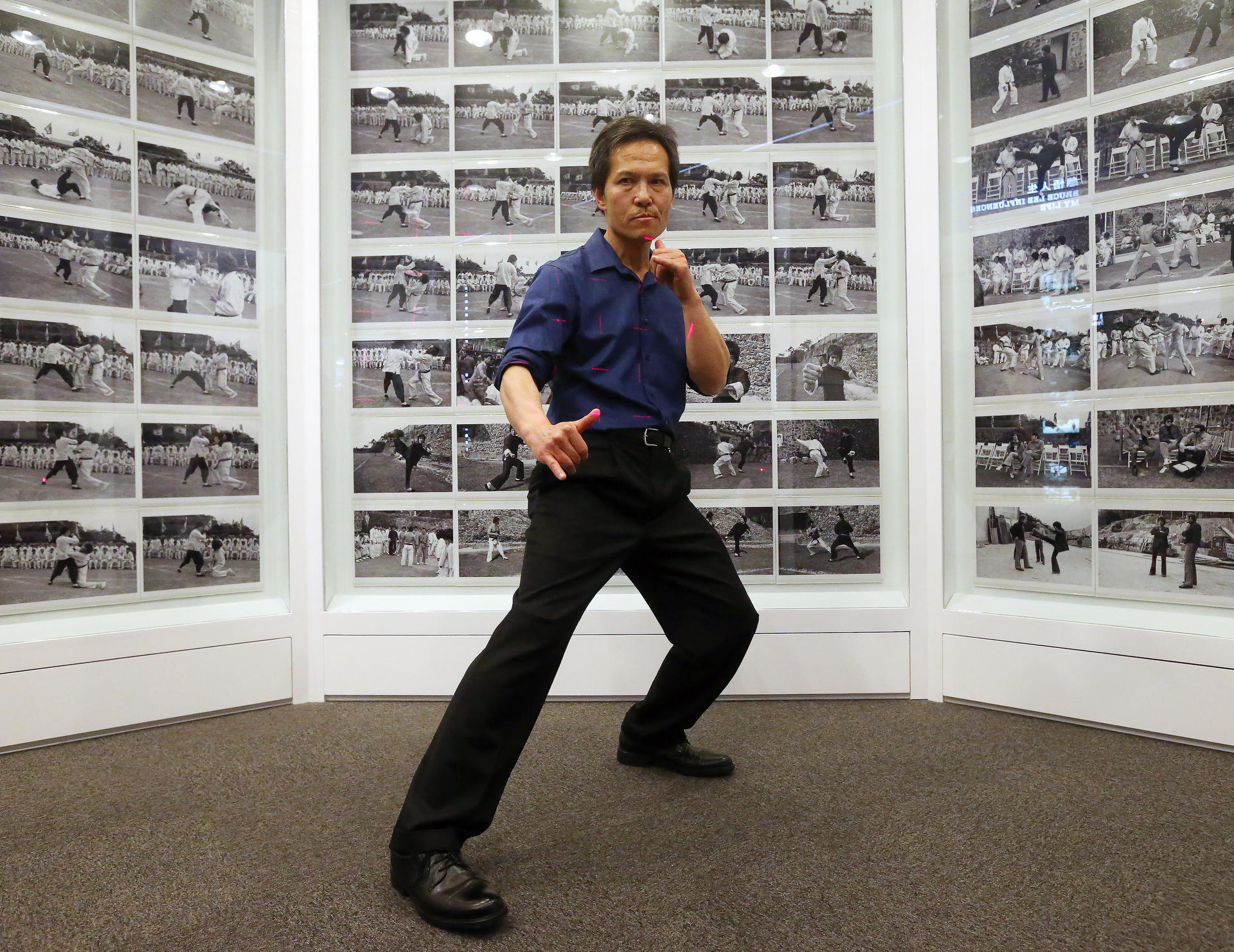 Jeff Chinn strikes a Bruce Lee pose. Photo: K.Y. Cheng