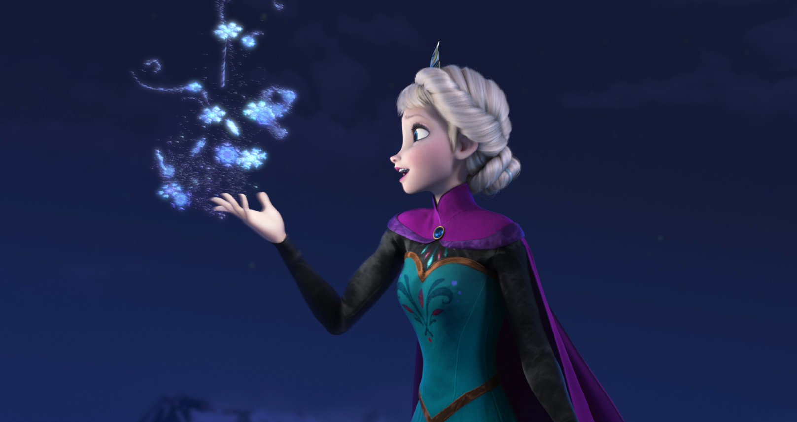 This image released by Disney shows Elsa the Snow Queen, voiced by Idina Menzel, in a scene from the animated feature "Frozen". Photo: AP