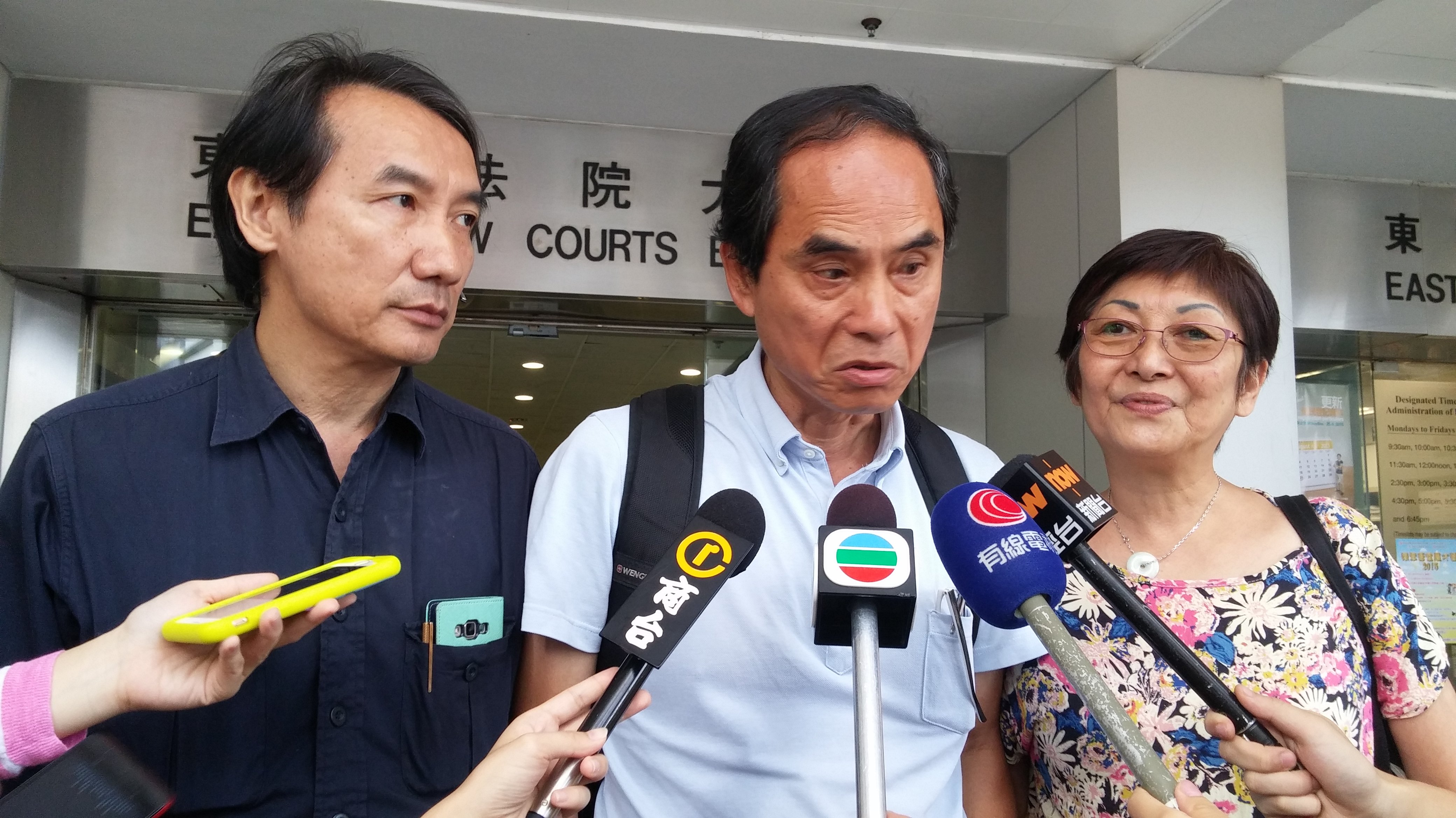 Ngai Che-wing (centre) says he will consider an appeal against his conviction. Photo: Thomas Chan