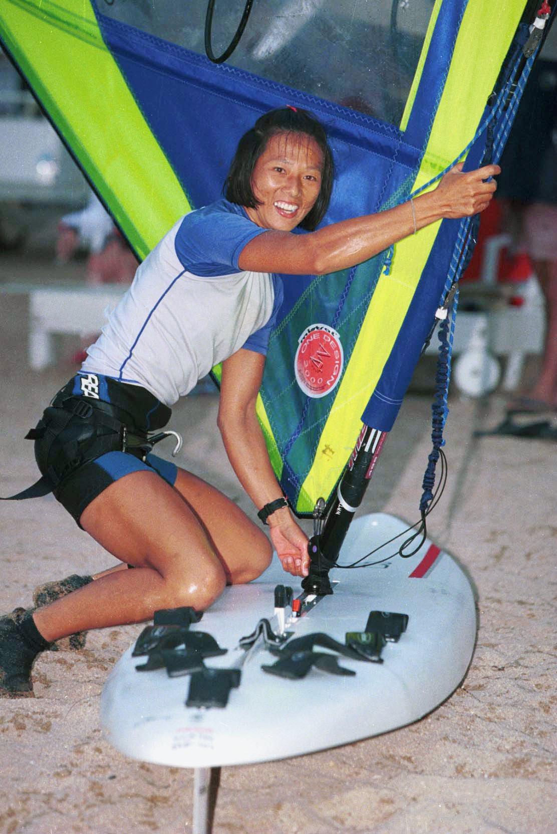 Hong Kong's 1996 Olympic gold windsurfing champ Lee Lai-shan.