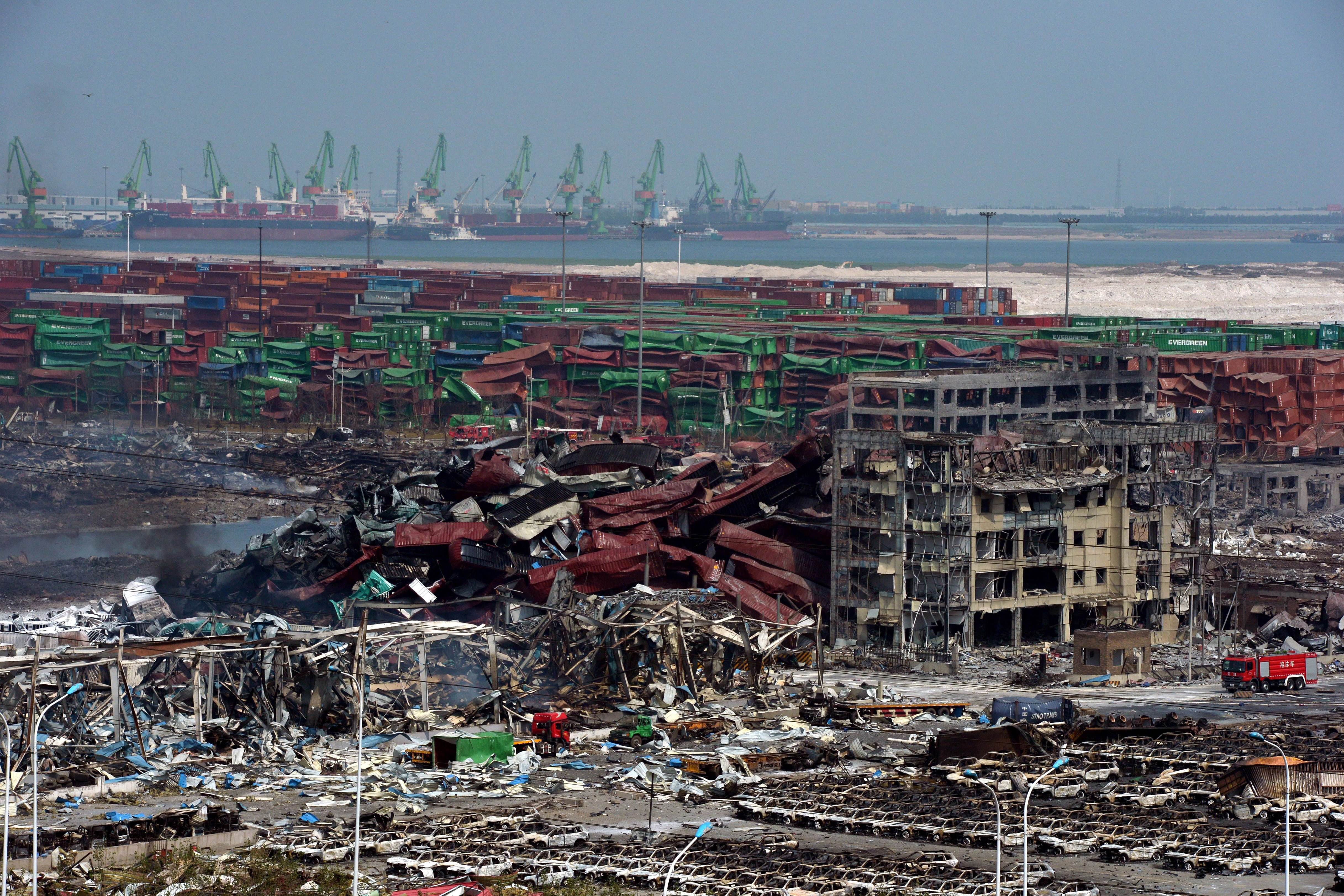 Last month's deadly explosion in Tianjin may lead to claims surpassing five billion yuan but it is not expected to directly affect companies' annual results. Photo: AFP