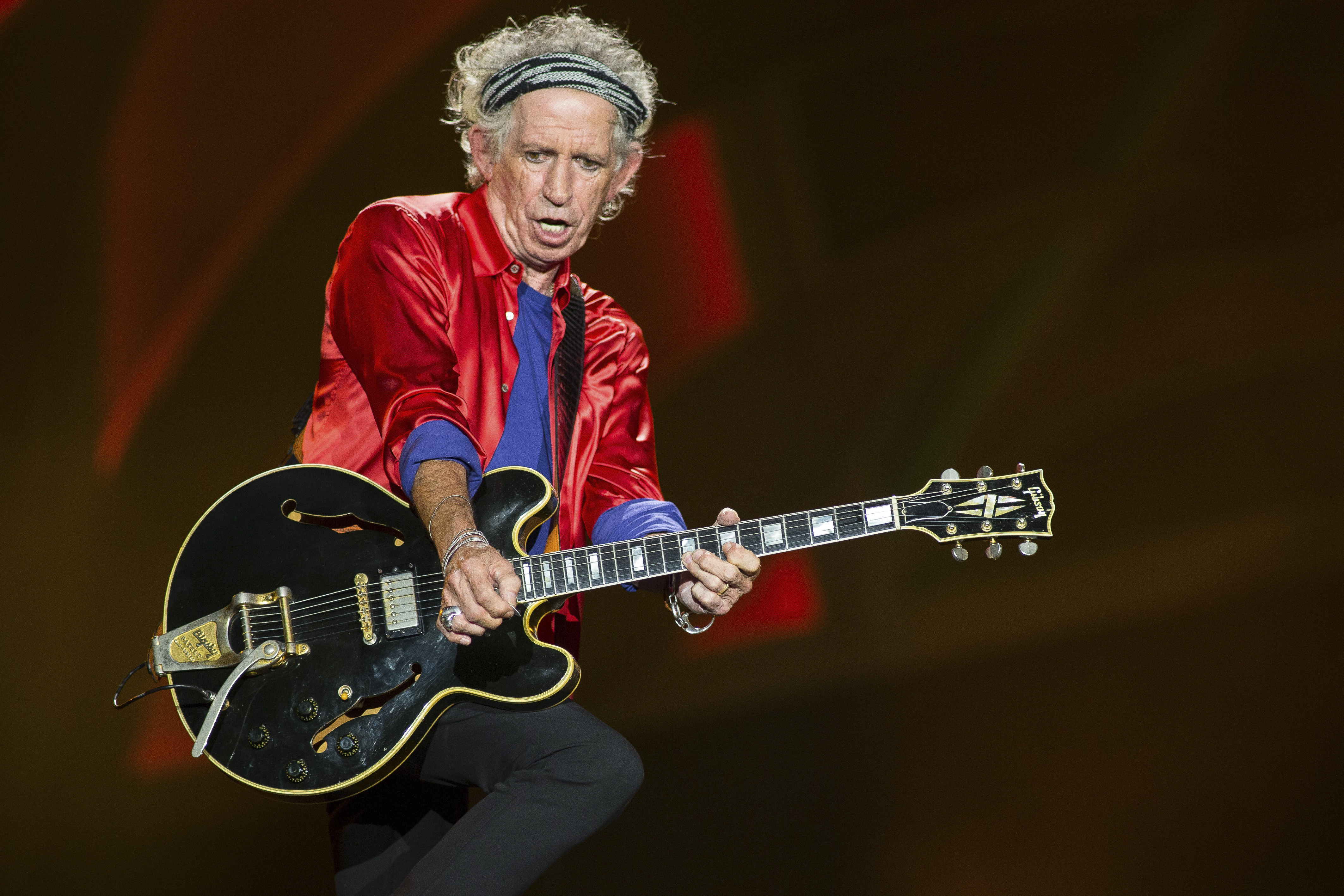 Keith Richards, playing in Atlanta in June, during the Stones' American tour. Photo: Corbis