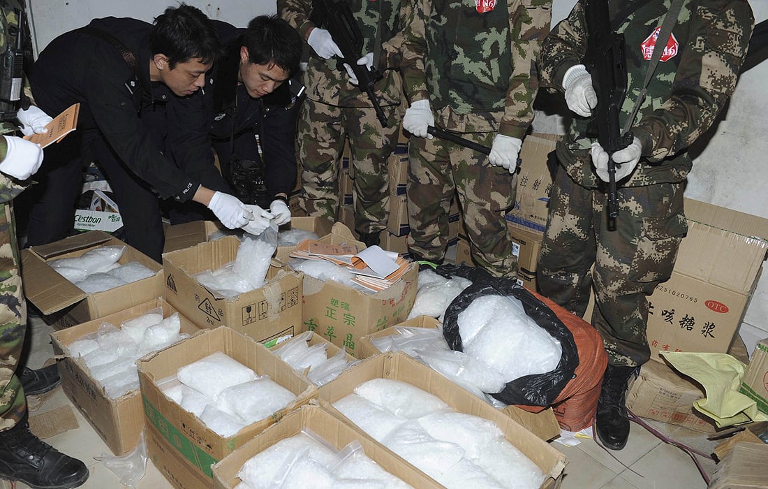 Boshe village, Lufeng in the Guangdong province was notorious for producing narcotics. Lufeng had provided one-third of the crystal meth in China for the past three years. Photo: Reuters