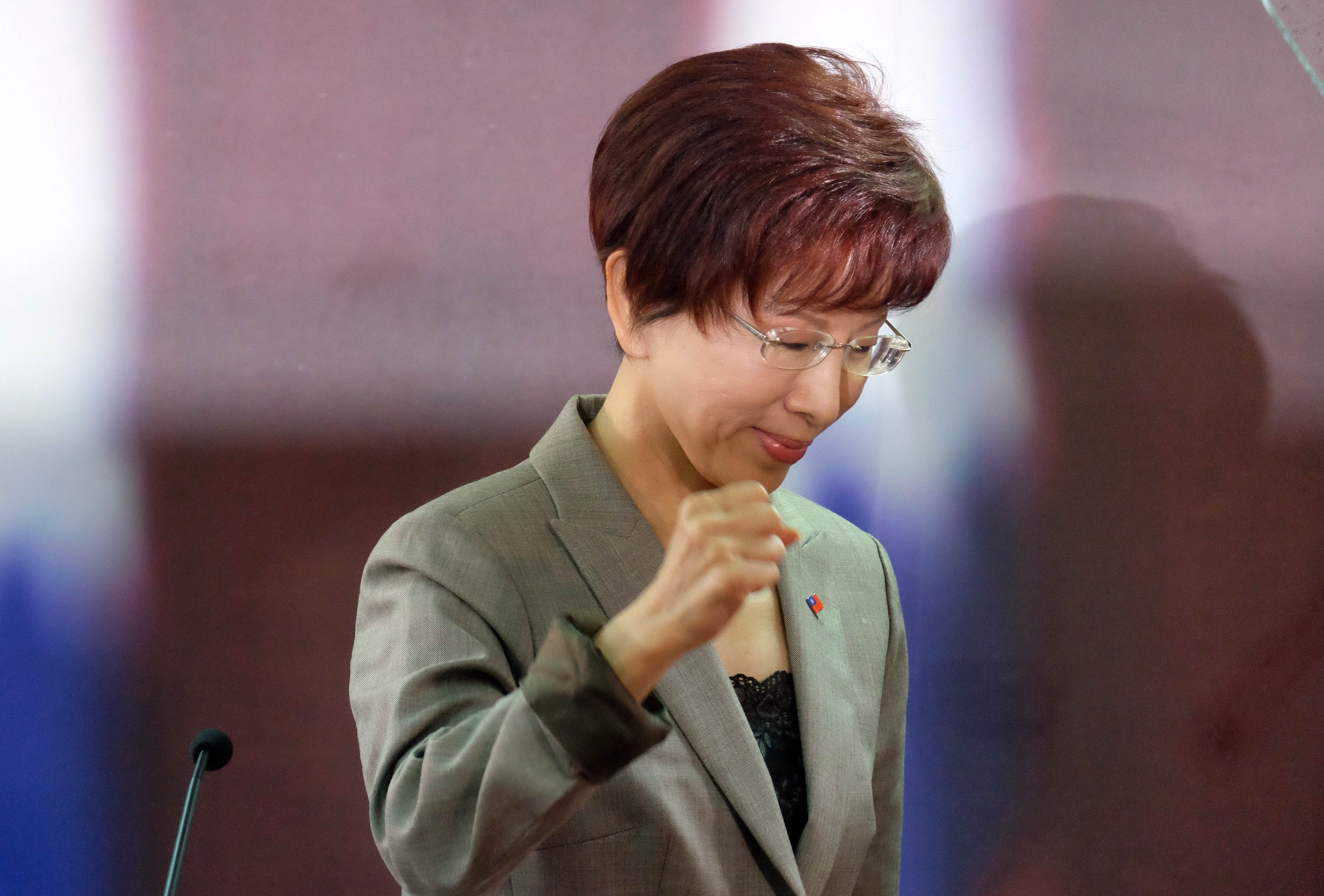 Hung Hsiu-chu has vowed to press on with her bid to become the next Taiwanese president despite her low poll ratings. Photo: AFP