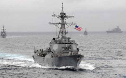 The destroyer USS Lassen patrolled inside the 12-nautical-mile (22km) limit around two Chinese-built reefs in the South China Sea on Tuesday. Photo: Reuters