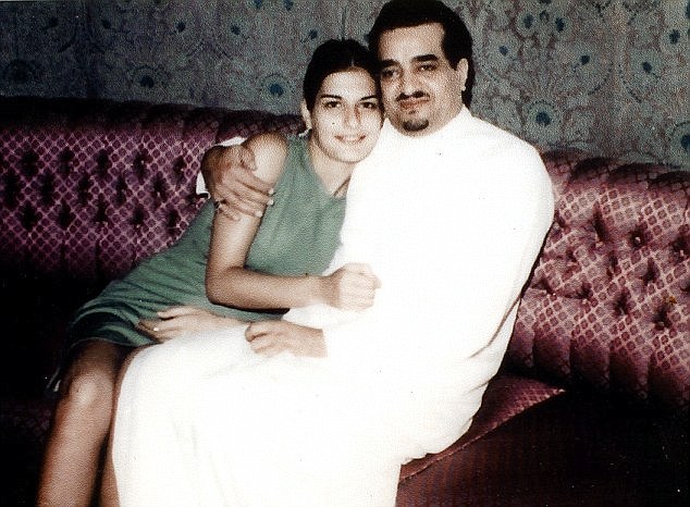 Janan Harb with the late King Fahd. The Christian-born beauty was 19 when she claims she wed the then-prince. 