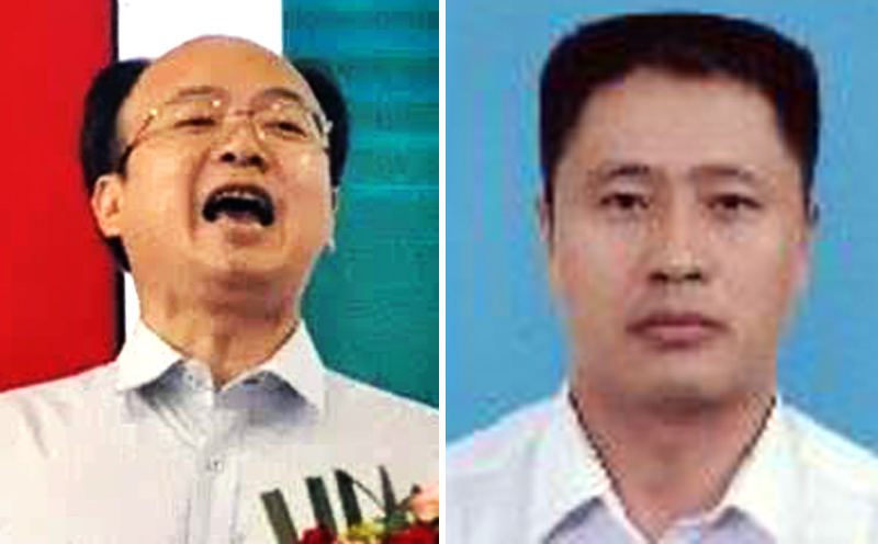 Xie Mingyang (left), the principal of Liuzhou City Vocational College, told boys to write poetry and buy gifts for girls if they wanted to to impress them, Thepaper.cn reported. Liuzhou-based official Zhang Zhanliang (right), was demoted after he hugged women without their consent at a dinner where alcohol was being served. Photos: SCMP Pictures