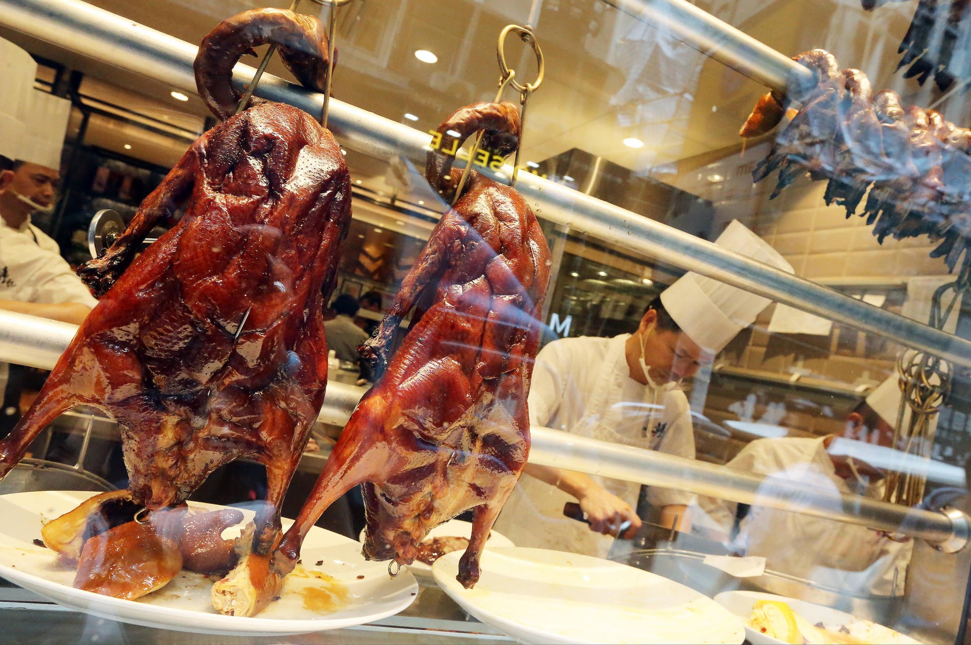Roast goose at Yung Kee restaurant. Photo: Felix Wong