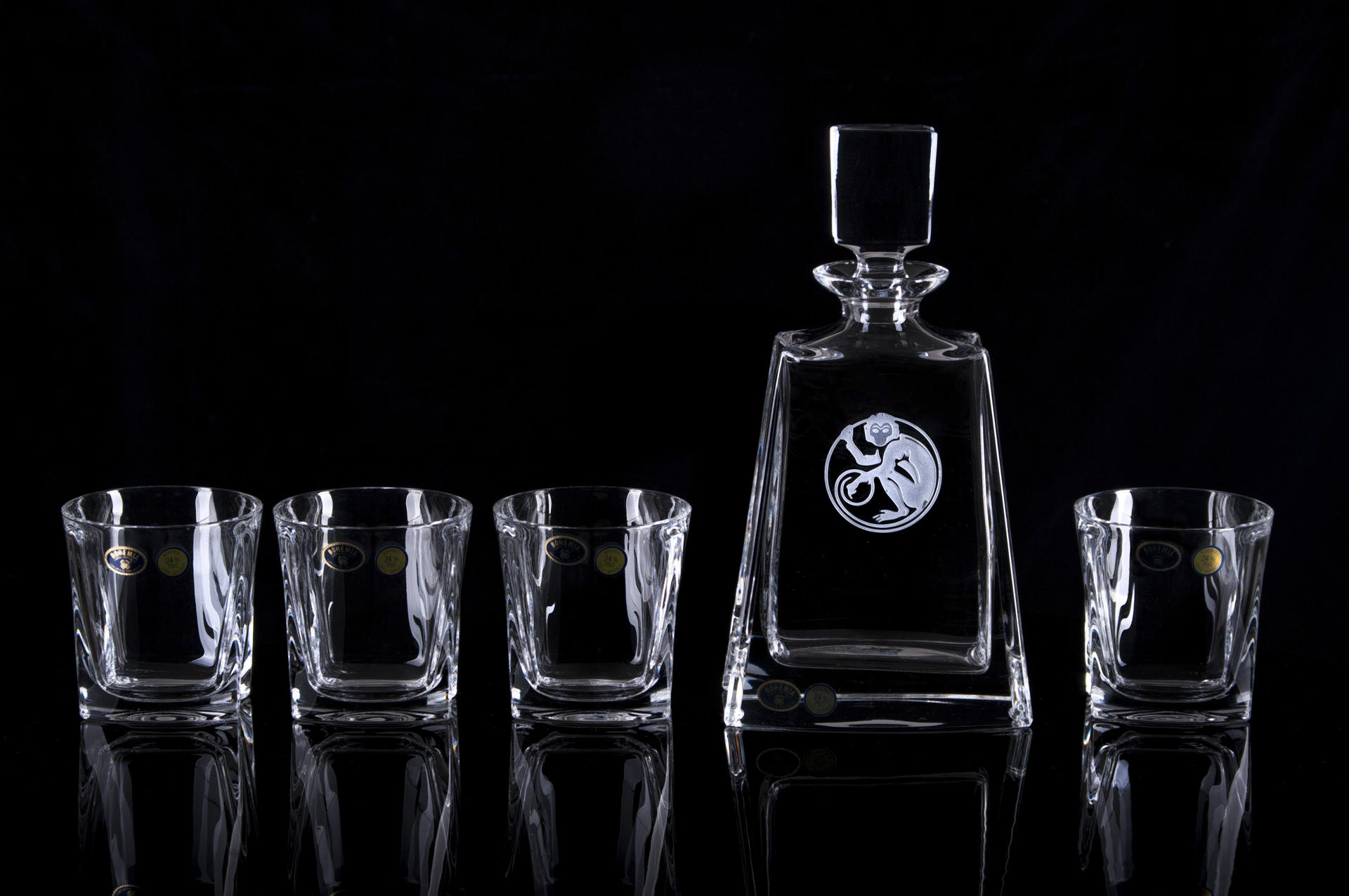 Bohemia Crystal whisky decanter with four glasses, HK$920 for the set, from Townhouse, Prince's Building, Central, tel: 2845 0633.