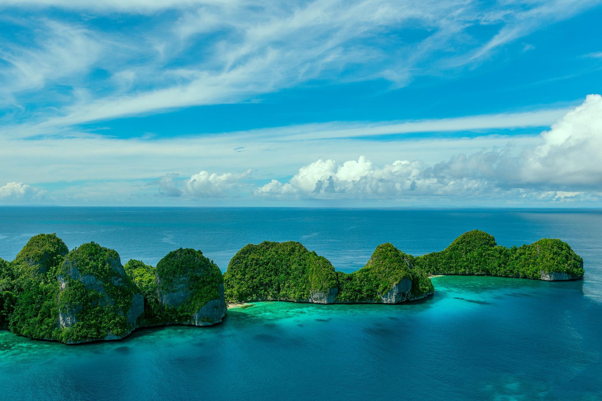 Islands in the Raja Ampat archipelago, in Indonesia's West Papua province. Photos: Cameron Dueck; Corbis