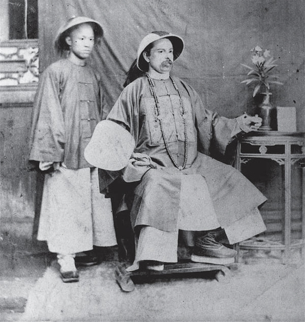 William Mesny (right), circa 1875.