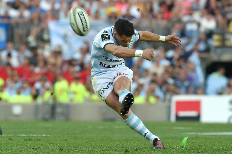 Dan Carter kicks a penalty for Racing 92 during their 29-21 Top 14 victory over Toulon at Nou Camp in Barcelona on Friday. Photos: AFP