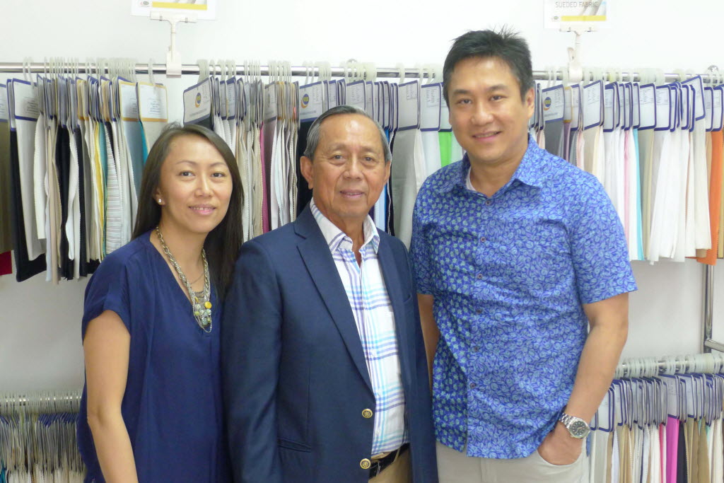 From Left: Marinee Yuprapan, president and director of Sumber Bintang Rejeki, Somboon Yuprapan, chairman of the group; and Roy Setiawan, president and director of WinnerSumbiri Knitting Factory